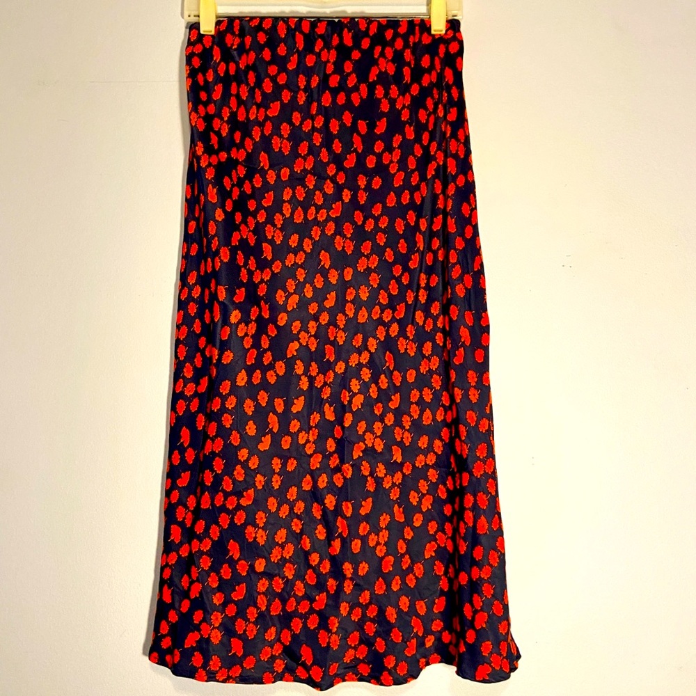 Anthropologie Maeve Evelyn Bias Midi Skirt